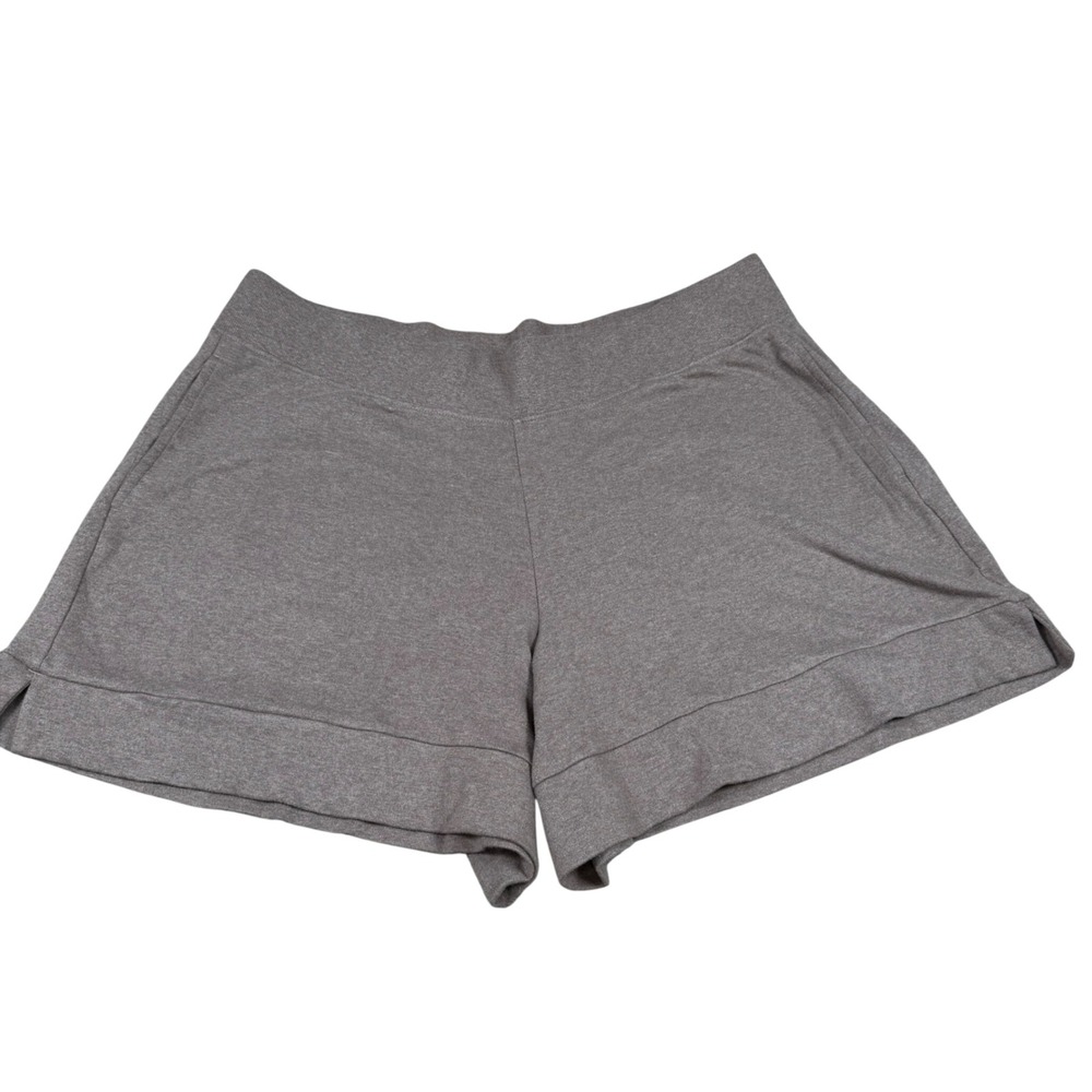 Pact Organic Cotton Lounge Shorts XXL Heathered Brown Elastic Waist Pockets